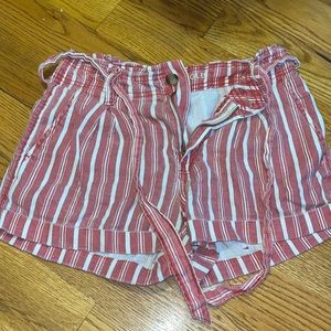 american eagle high waisted jean shorts, size 0